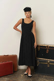 The Midnight Jacquard Tea-Length Dress