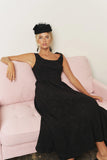 The Midnight Jacquard Tea-Length Dress