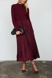 THE NOELLE SATIN KNIT MAXI DRESS