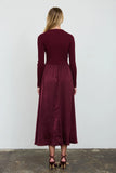 THE NOELLE SATIN KNIT MAXI DRESS