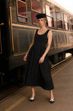 The Midnight Jacquard Tea-Length Dress