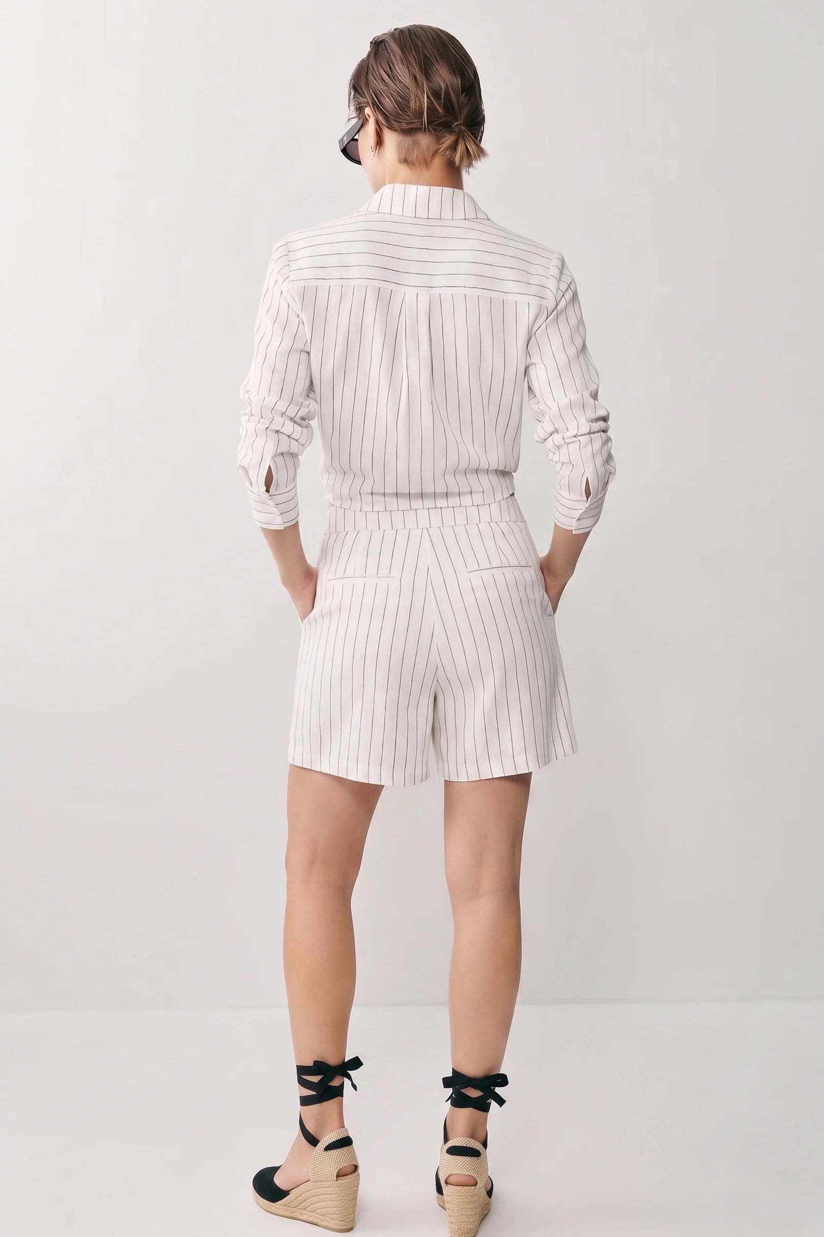 Hampton Pinstripe Bermuda Shorts