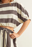 The Miou Muse Boat Neck Stripe Top