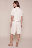 Riviera Linen Bermuda Shorts – Ivory